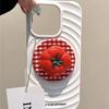 Magnetic Suction Bracket Three-dimensional Tomato Mobile Phone Case, Suitable for iPhone16ProMax Anti-drop Soft Case