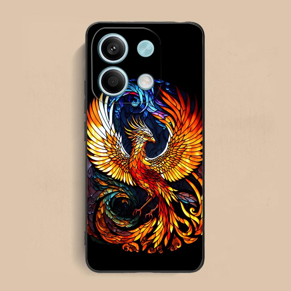 

Luxury Phoenix Mobile Cell Phone Case for Xiaomi Redmi Note 14 13 12 11 S Pro Plus 4G 5G Colorful Printing Cover Cover Pretty Redmi Note 11S 4G