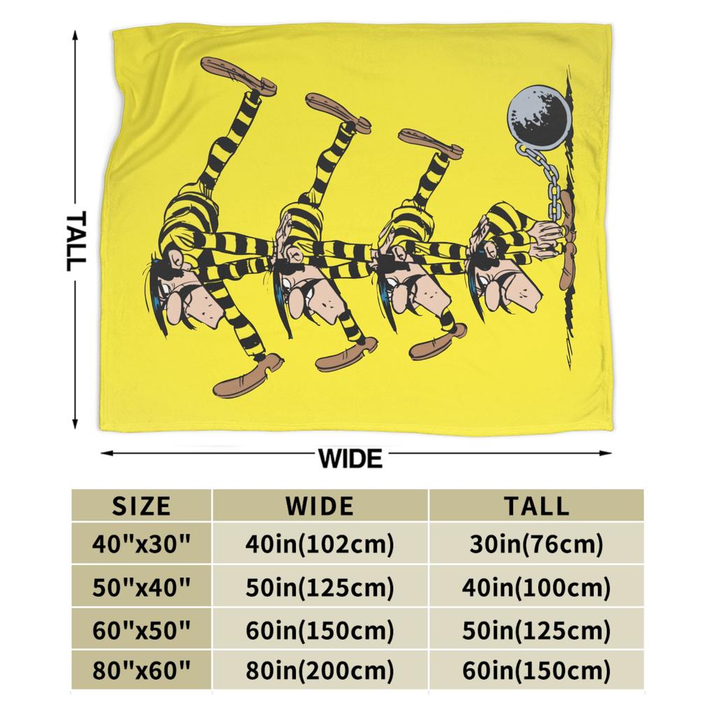 The Dalton Brothers Lucky Luke Blanket Flannel Textile Decor Multi-function Warm Throw Blankets for Bed Couch Quilt