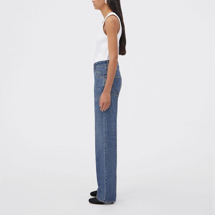 Bottega Veneta High Rise Straight Denim Pants Women's 711399V2EN04715