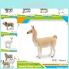 Farm Animal Pvc Model Set With Sheep Alpaca Ram Goat Static Decor For Kids Playroom