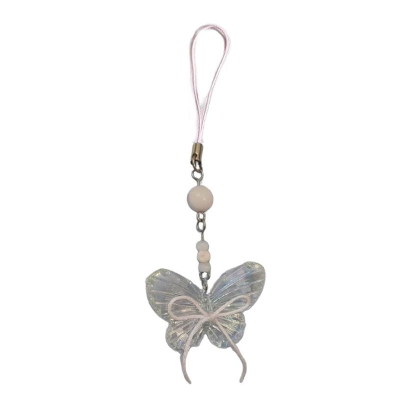 Cute Keychain Lanyard String Butterfly Bowknot Phone Chain Lanyard Y2K Bowknot