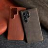 Vintage Genuine Leather Case for Samsung Galaxy S26 Ultra S25 S24 S23 S22 S21 S20 S25FE Magnetic PULL-UP Cowhide Phone Cover