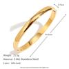 MamacitaSlay 4mm 5mm 6mm 8mm Gold Plated Silver Color titanium bangles Bracelets Daily trendy women's stainless steel jewelry