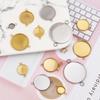 10Pcs Stainless Steel Cabochon Cameo Base Settings For Necklace Bracelet Pendants Blank Tray DIY Craft Jewelry Making Supplies