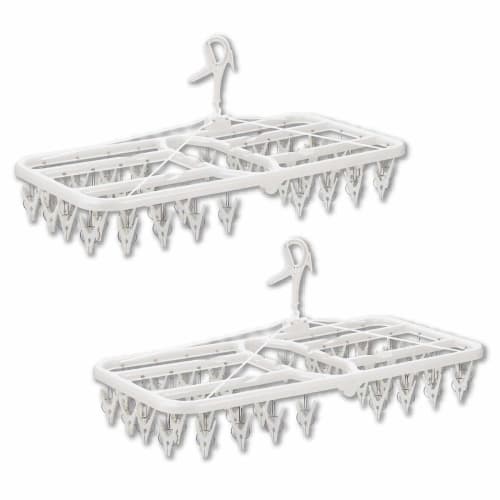 Nishida Pull-to-Remove Laundry Hangers, 40 Pinch, Set of 2