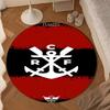 Football Club Emblem Round Rug for Livingroom,Bedroom, Palyroom, Chair Rug, Area Rug, Circle Carpet, Large Size Fan Christmas Gift
