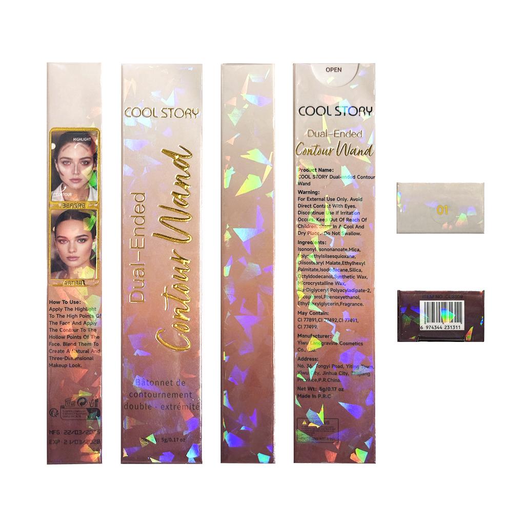 Double-head Highlight Shadow Stick Face Bronzer Contouring Pen Foundation Cream Concealer Makeup Base Beauty Women's Cosmetics