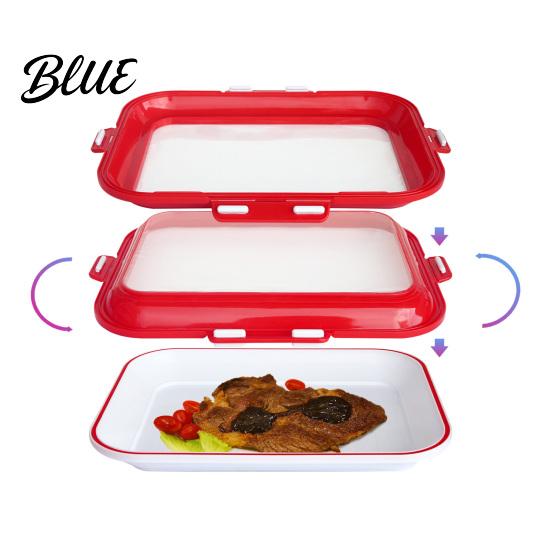 Vacuum Sealed Food Fridge Case Lid Stackable Tray with Container Preservation Reusable Storage for Kitchen