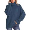 Women's Loose Fit Cable Knit Turtleneck Pullover Sweater
