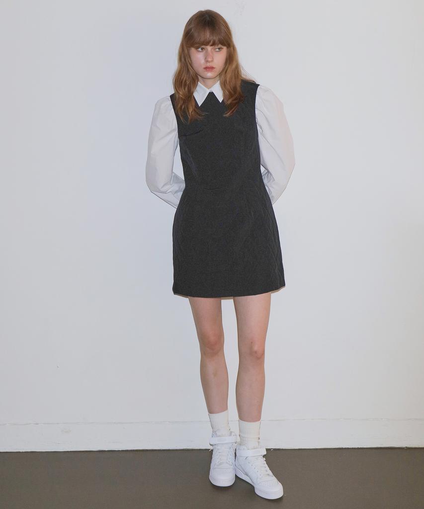 Paul And Alice Quilted Mini Dress / Black