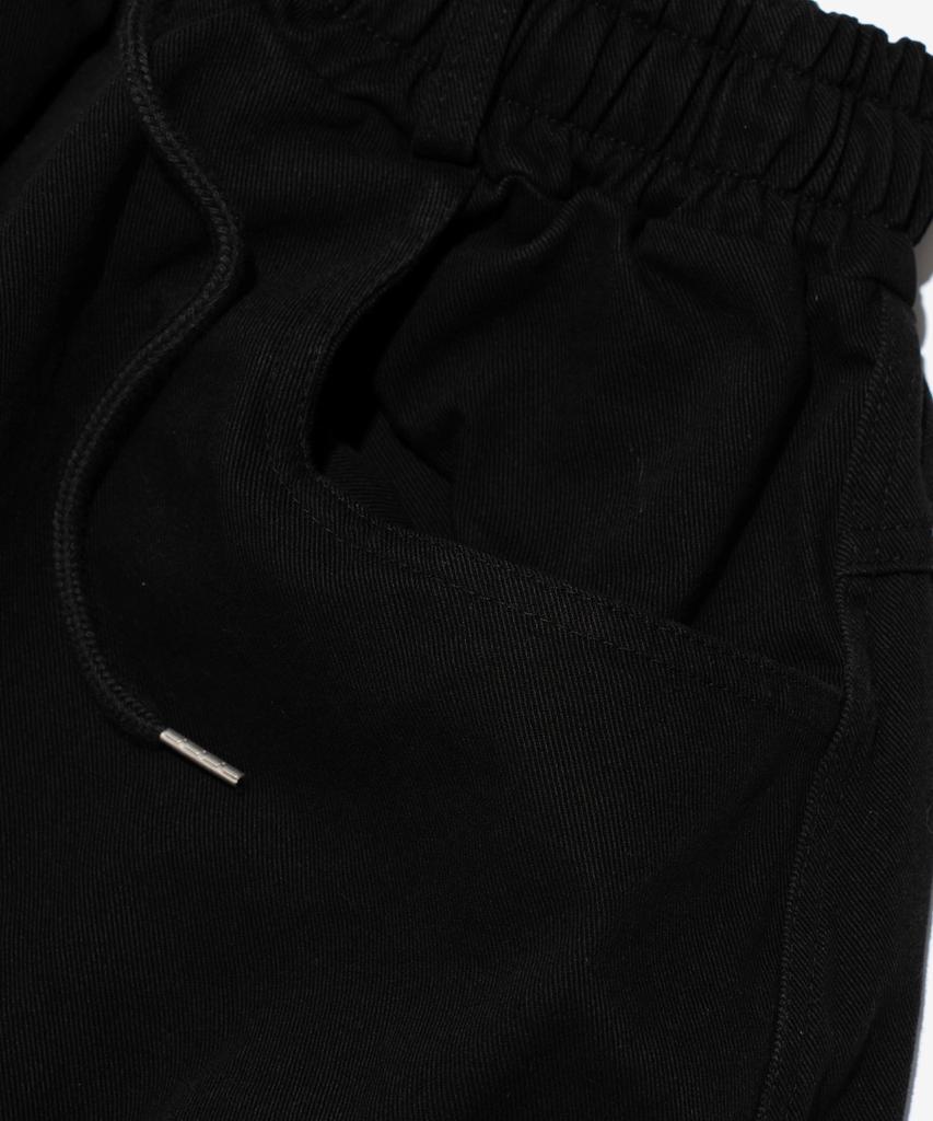 CARGOBROS Washed Cotton Curved Big Cargo Pants (Black)