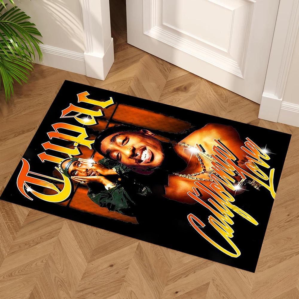 2pac Floor Rug Office Rug Design for Outdoor Hallway Kitchen Entryway Anti-slip Rug Office home decor Perfect Gift for Valentine's Wedding Birthday