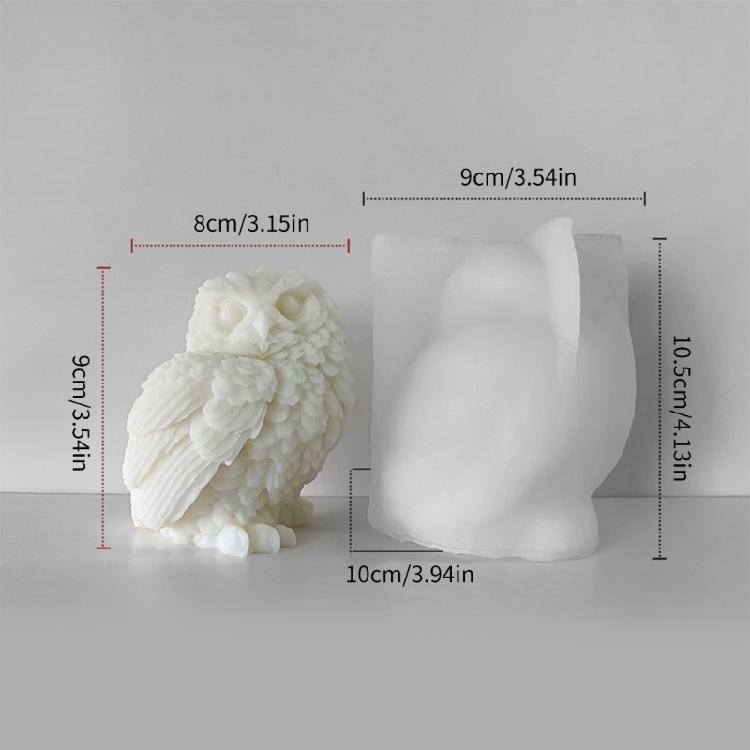 Large Owl Candle Silicone Molds Animal Resin Casting Mould for DIY Candle Making