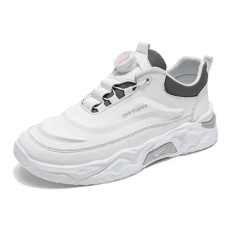 Fashion Men's Running Shoes Male Thick Soles Wear-resistant Sneakers Men Autumn Anti-slip Leisure Walking Shoes Lace Up Soft Casual Shoe