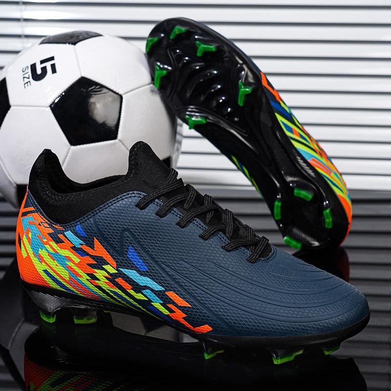 New Men Kids Soccer Shoes Cleats Football Boots Sports Long Studs Shoes for Training Competition