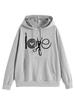 Women's Comfortable Personalized Love Scissors Wool Hooded Sweatshirt for Autumn and Winter