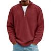 2026 Autumn Men's Casual Corduroy Polo Shirt with Stand-up Collar and Zipper