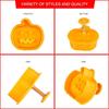 4PCS Non-stick Halloween Cookie Mold Easy To Clean Odorless Wear Resistant Kitchen Appliances Baking Appliances Orange Non-toxic
