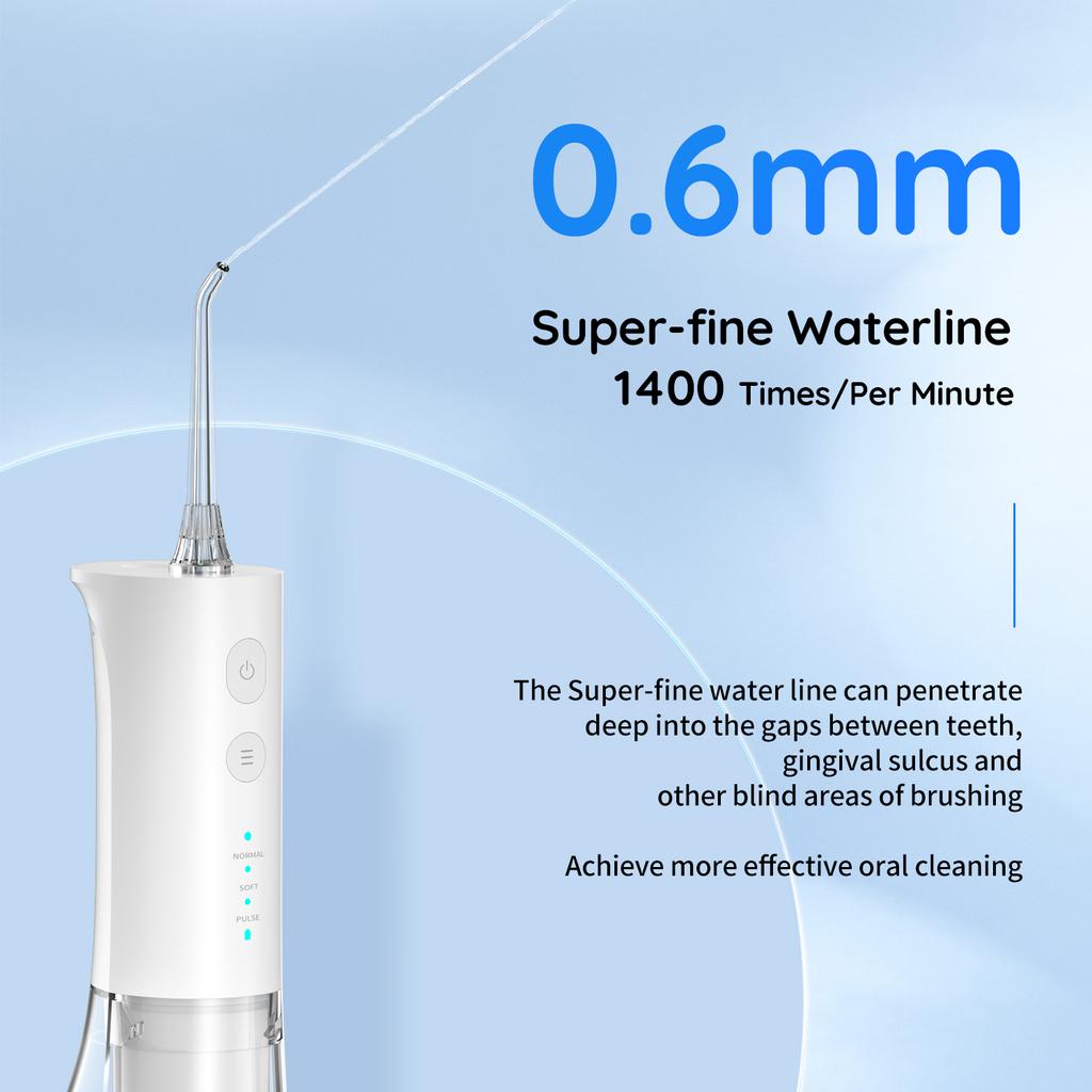 1PC Dental Water Jet 3 režimy Water Flosser ústní irigátor na zuby Dobíjecí přenosný 300ml vodní čistič zubů