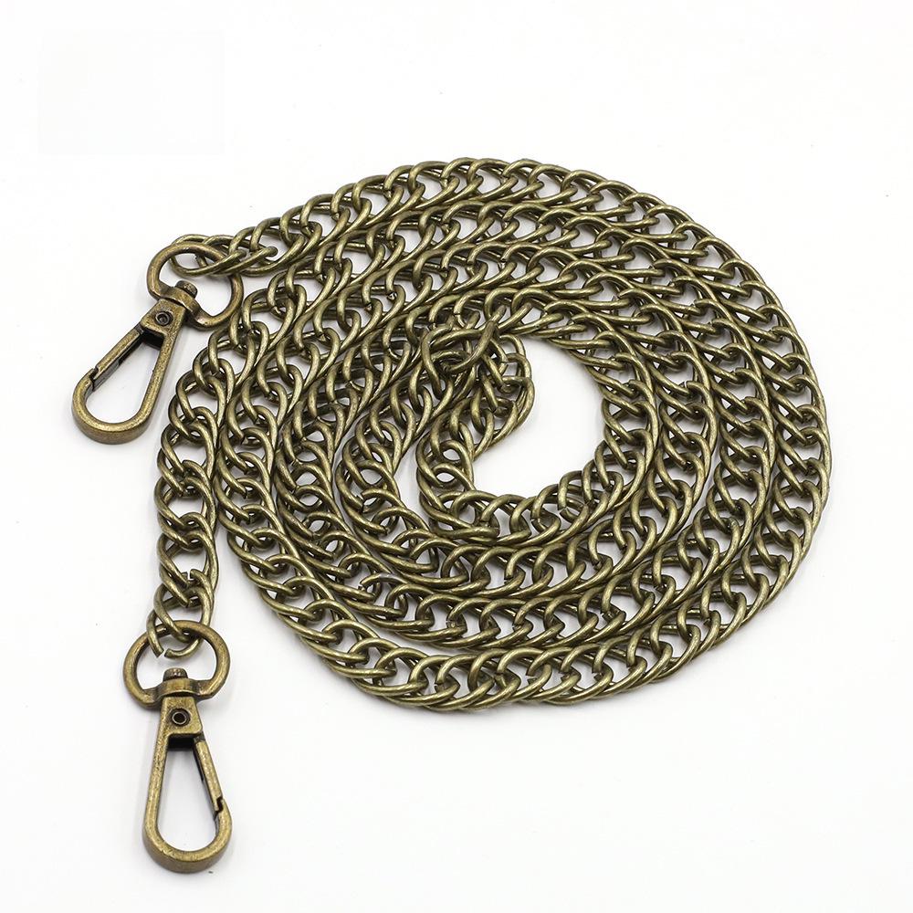 Umhängetaschengurt aus Metall mit Kette, 120 cm, für Schultertaschen und Gepäck