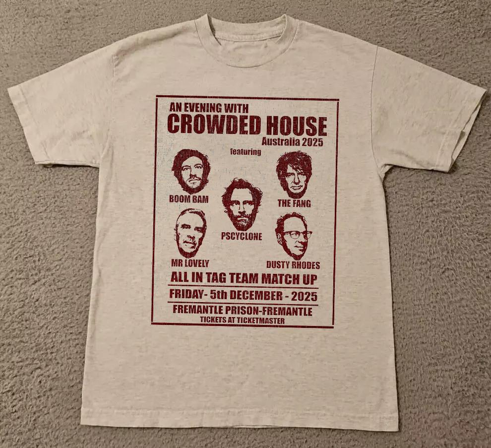 An Evening With Crowded House Australia Tour T Shirt Full Size S-5XL S разноцветный