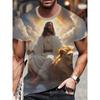 Jesus Christ T-Shirt For Men Women 3D Printed Tees Summer Fashion Casual Short Sleeve T Shirts O-Neck Oversized Kids Clothing