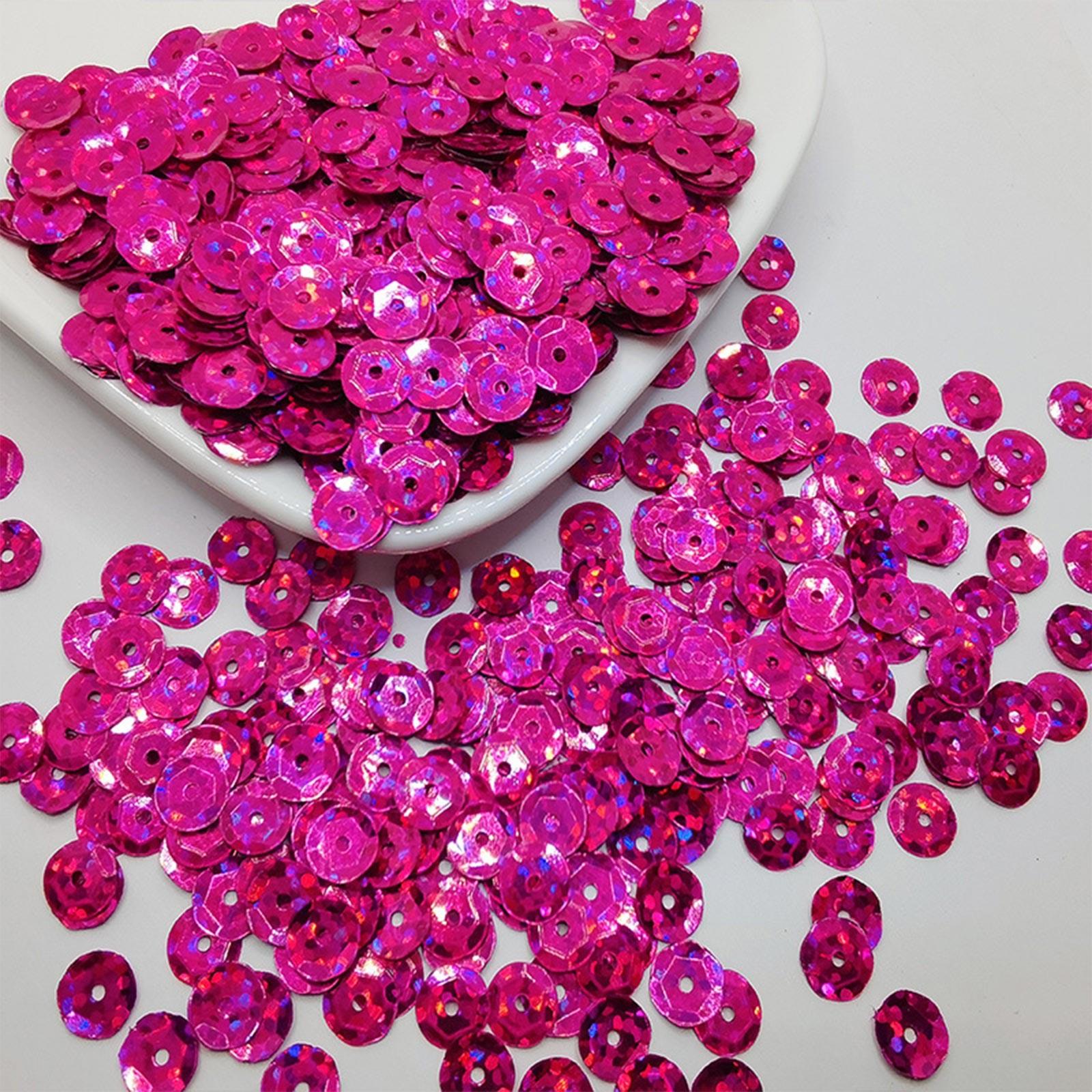 

10 г 4 мм 5 мм 6 мм 8 мм 10 мм чашка ПВХ блестки блестящие пайетки для одежды, шляпы, обуви. Дети DIY. Поделки ручной работы аксессуары One Size горячий розовый