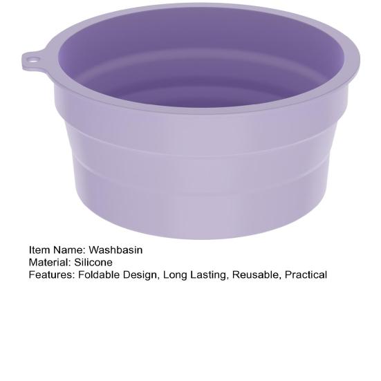 Collapsible Face Bowl with Built-in Ice Tray Eco-friendly Reusable Portable Silicone Ice Facial Folding Washbasin
