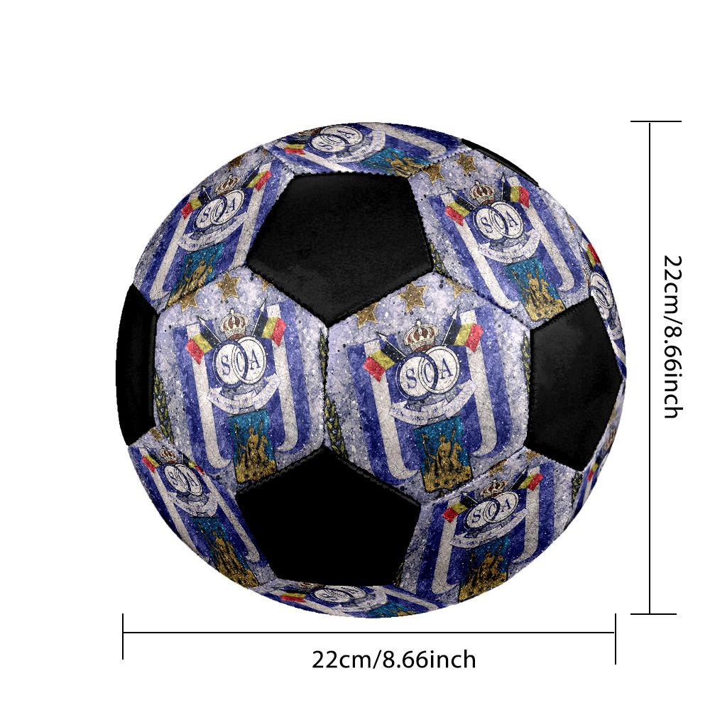SIZE 5 RSC Anderlecht Soccer Ball Colorful All Ages Machine Stitched PVC Competition Ready Durable High-Bounce