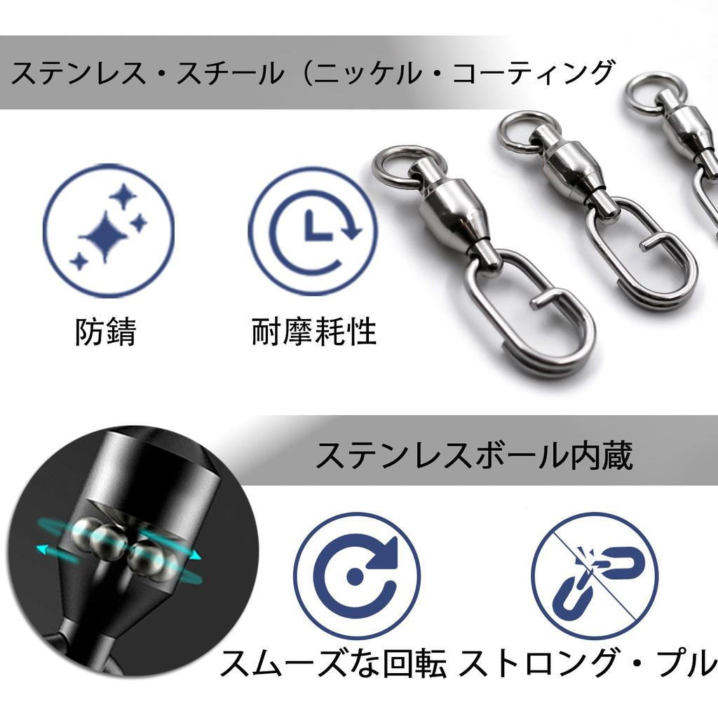 9KM DWLIFE Swivel Snap Silver Set of 25 Ball Bearing Stainless Steel Corrosion Resistant High Strength High Speed Rotation Quick Change Fishing Gear