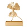 Double Ginkgo Leaf Shape Coil Burner Holder Vintage Iron Fireproof Coil Incense Holder for Home Living Room Golden