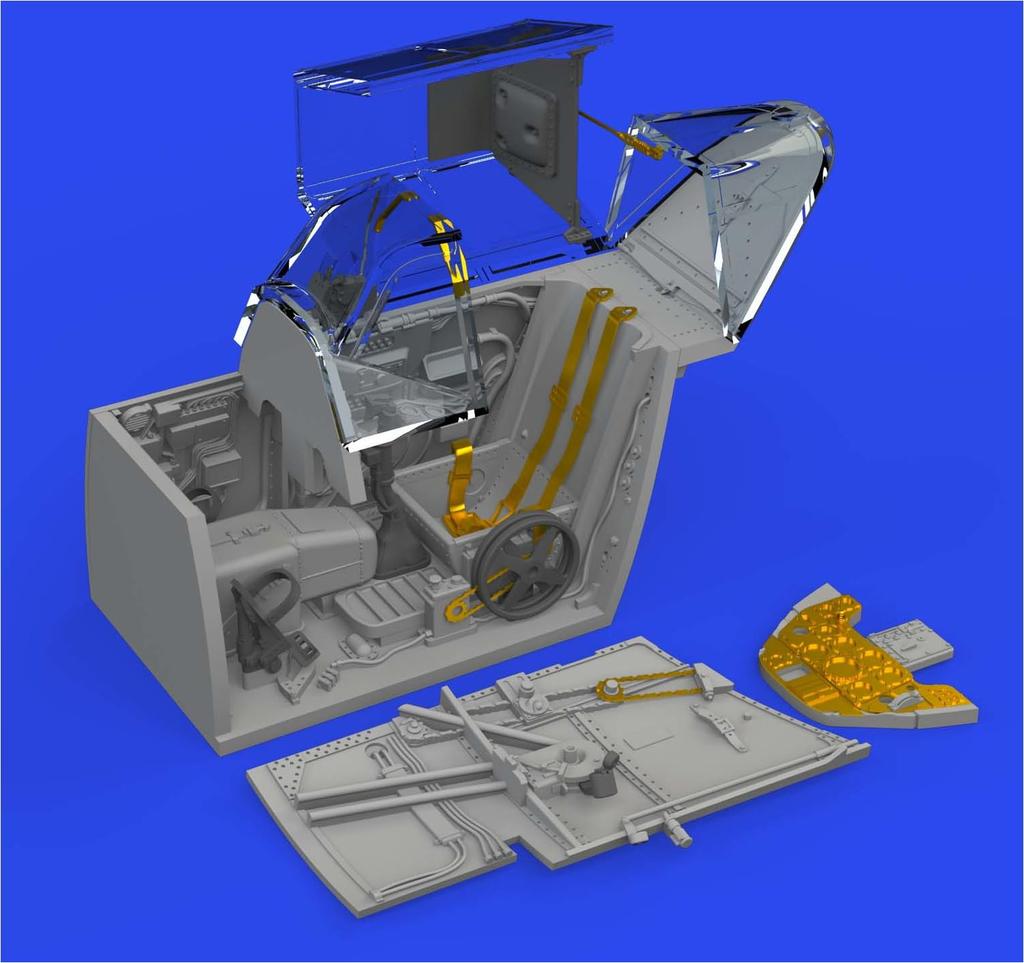 Eduard 1/48 Big Thin Messerschmitt Bf109F Teile-Set (für Eduard) Kunststoffmodellbauteile EDUSIN648114