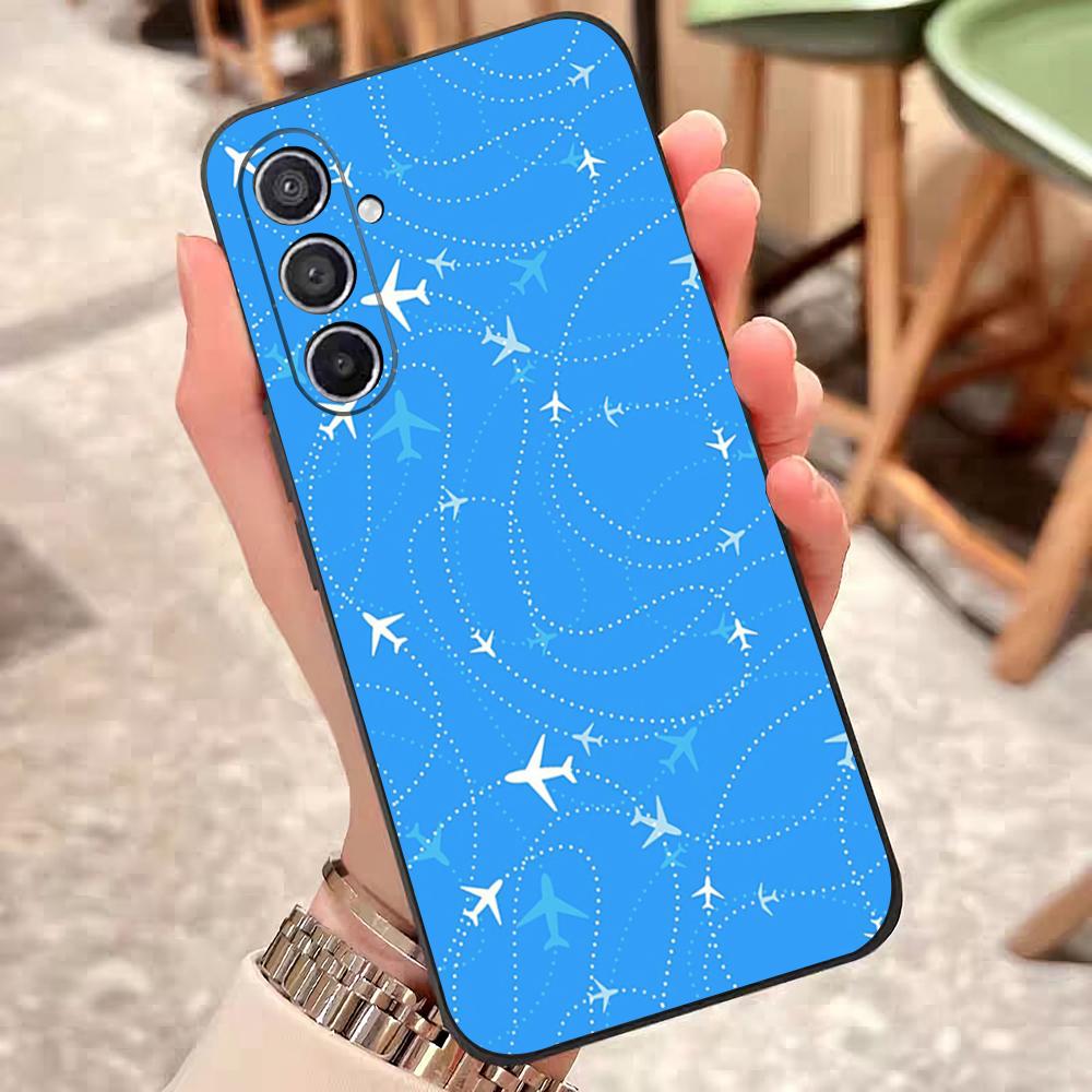 

Travel Airplane Route Phone Case For Samsung S25 Edge 24 23 22 21 20 Ultra Plus Fe Galaxy A54 53 34 25 16 Silicon Cover Samsung S21 FE