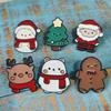 Holiday Metal Pins: Santa, Snowman, and Reindeer Charms