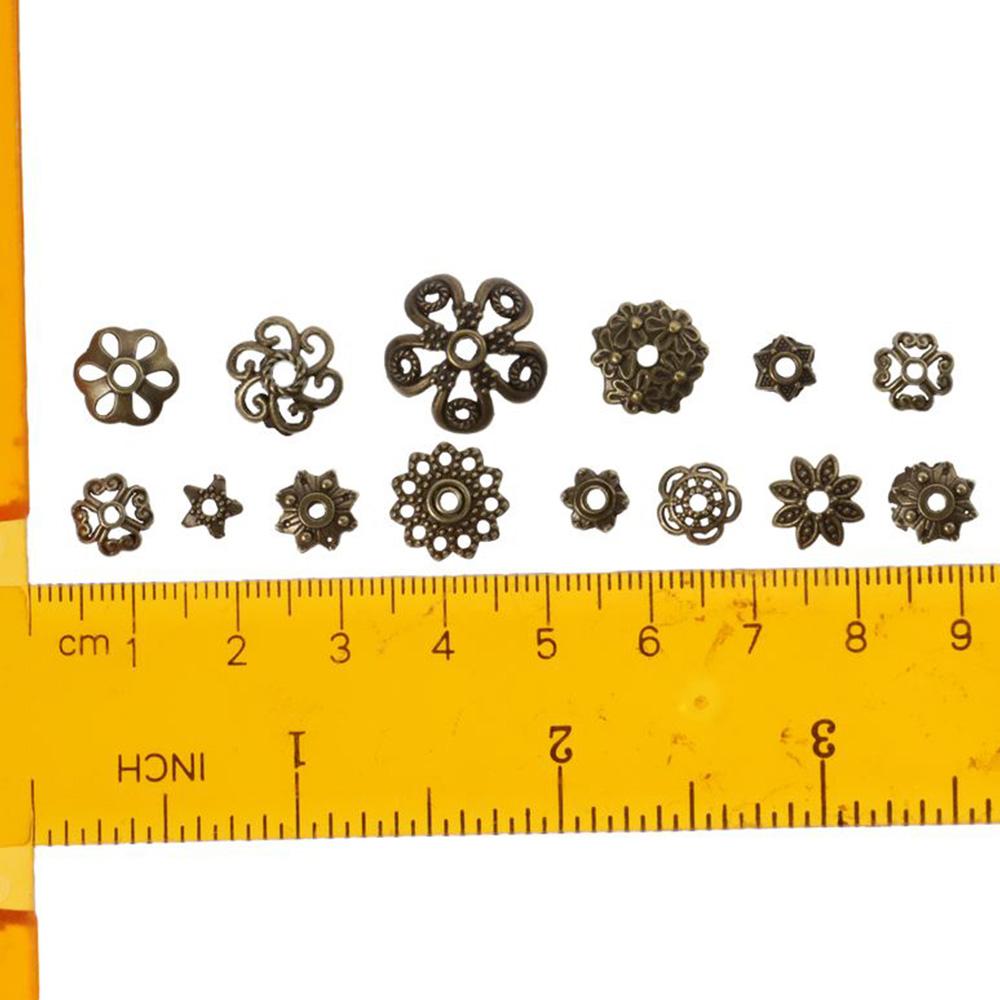 Antique Gold/Silver/Bronze Bead Caps for Jewelry Making Flower Ornament Caps  Home Decoration