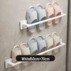 Punch-Free Wall-Mounted Bathroom Slipper Rack and Draining Storage Hanger