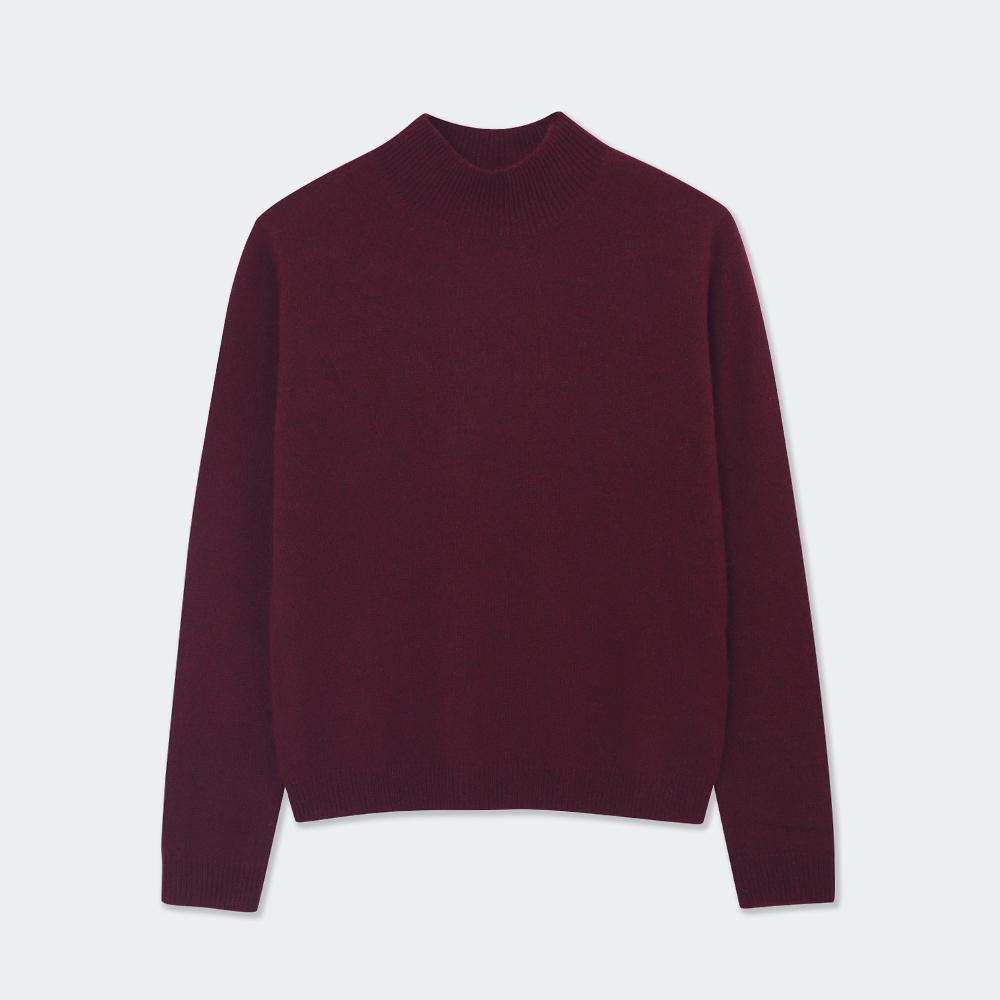 Yunis 100% Cashmere Basic Turtleneck Clover Pullover - 5 Colors