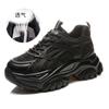 Suction Film Sole Dad Shoes Autumn and Winter Women's New Thick-soled Leather Casual Women's Shoes Versatile Running Sneakers Women