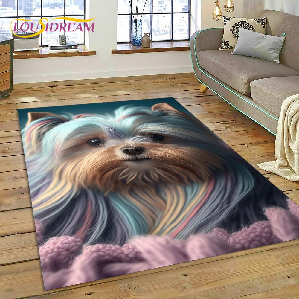 Cute Dog Cartoon Samoye,Chihuahua,Koki Pomeranian Husky Carpet Rug for Home Living Room Bedroom Sofa Doormat Decor,kid Non-slip