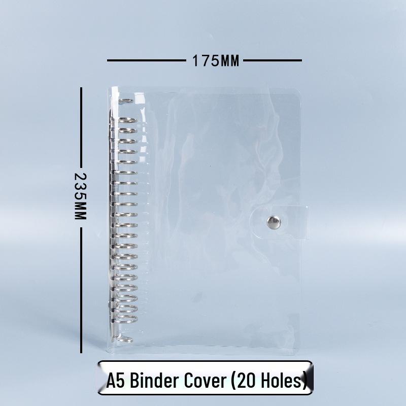 A7/A5/A6/A4/B5 Transparent PVC Planner with Ring Binder and Notebook Cover
