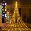 LED Star Waterfall Lights Christmas Decorations String Lights Christmas Tree Ornaments for Home 2026 Navidad Natal New Year 2026