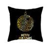 Home decor black merry christmas pillowcase christmas decoration party christmas moose pillowcase 45x45cm