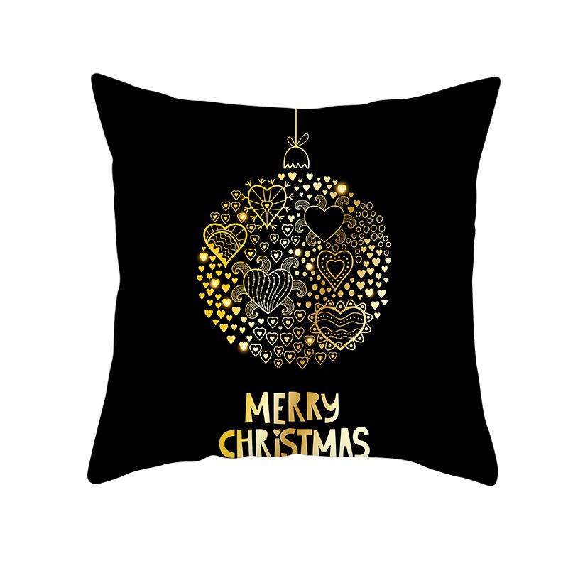 Home decor black merry christmas pillowcase christmas decoration party christmas moose pillowcase 45x45cm