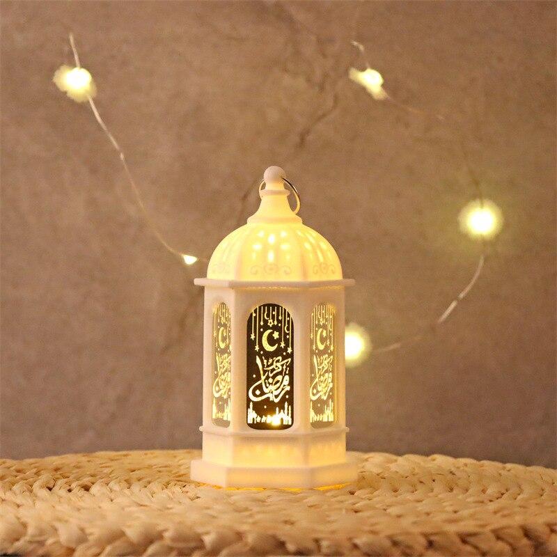 Eid Mubarak LED Wind Lamp Ornament Islam Muslim Party Decor Supplies Ramadan Wind Lantern Eid Decoration for Home Party Gift