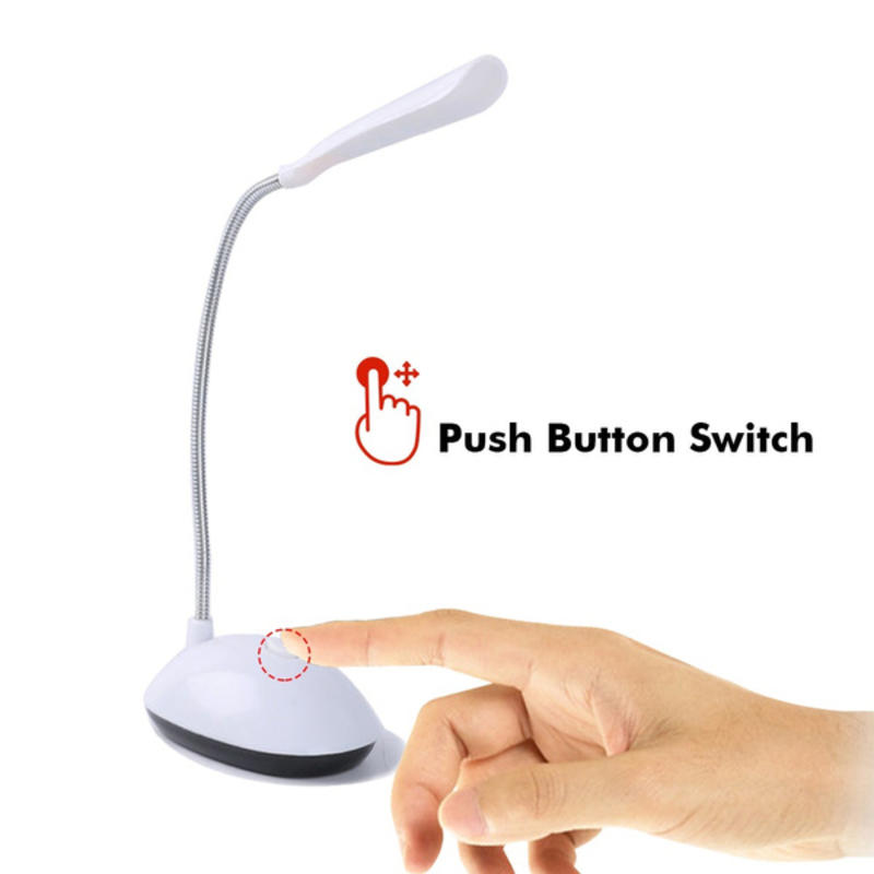 LED Table Lamp Table Lamp Folding Reading Lamp AA Dimmer Battery Powered Bl