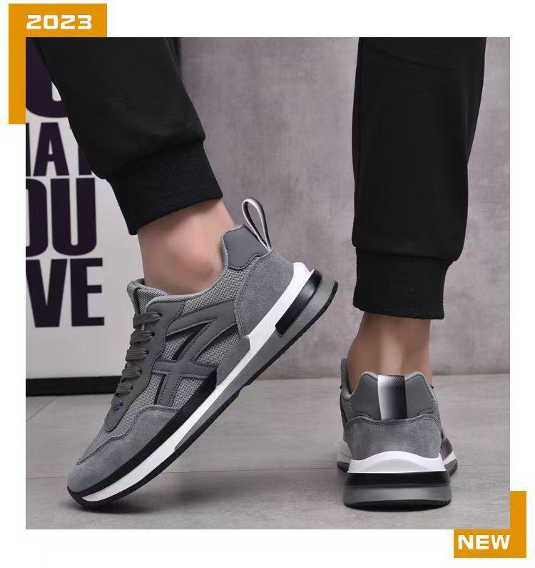 Autumn 2025 Men's Flyknit Breathable Fashion Sneakers - Soft Sole Running Trend Shoes