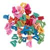 100pcs Mini Hair Clip Curved Moon Shaped Mixed Color Strong Grip Cute Tiny Hair Claw Clip for Ponytail Fine Hair