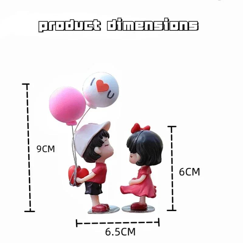 Car Accessories Interior Woman Ornament Cute Creative Desktop Couple Valentine's Day Present Car Center Console Decoration