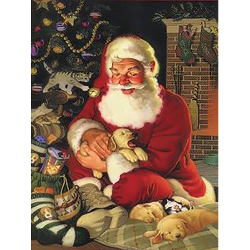 DIY Santa Claus 5D Diamond Painting Full Round Drill Snowman Mosaic Diamond Embroidery Cross Stitch Home Decor Christmas Gift